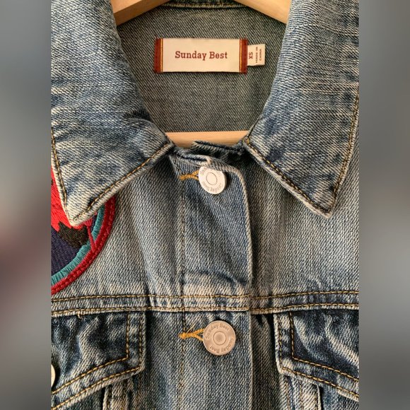 Aritzia Sunday Best Embroidered Jean Jacket - Picture 4 of 12